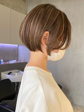 ジュイール 富士見ヶ丘(jouir) ダブルカラーショートボブインナーカラーハイライトケアブリーチ