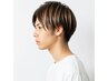 メンズカット＋ゴールドメッシュ（メッシュキャップ使用）＋眉カット
