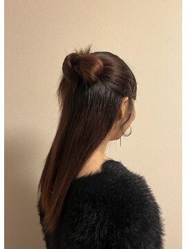 シアン 栄店(CYAN.) ハーフアップ韓国風カチモリ