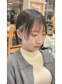 フェイスレイヤーボブ大人可愛い20代30代イヤリングカラー