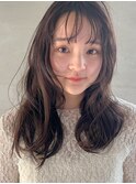 ロングヘア/シースルーバング/髪質改善/縮毛矯正/美髪矯正