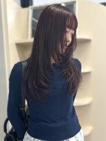 イロウ 天神大名店(IROW)&nbsp;カシスラベンダー レイヤーカット 顔周りレイヤー 艶髪 20代