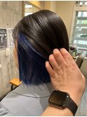 切りっぱなしボブインナーブルー♪
