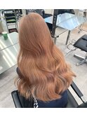 韓国ヘア顔周りレイヤーミルクティーベージュグレージュカラー