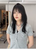 ★韓国ウルフハッシュカット/レイヤーカット前髪顔周り