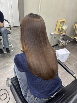 ファビ 渋谷(Fab) くびれヘア/暗めカラー/アプリコットオレンジ/縮毛矯正