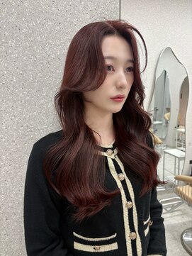 天神美容室 ピンクブラウン×ヨシンモリ