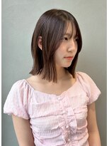 ジーナ  札幌大通(Zina)&nbsp;髪質改善＊切りっぱなしボブ＊顔周りレイヤー＊Zina札幌大通