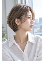 トウカバイエント 南森町(touca by emt)&nbsp;ひし形ショートボブ×シフォンベージュ