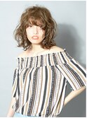 モードな無造作ウェーブ×小顔ミディ【EARTH新浦安店】