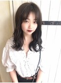 韓国風セミロングヘア