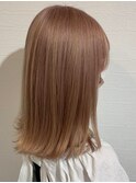 マロンベージュ/Aラインボブ/かきあげバング[上尾/上尾駅]