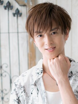 メンズヘア ビーセカンド 草加店(MENS HAIR B-2) ハイライトで透明感ウザバング無造作ユニセックスヘアT草加