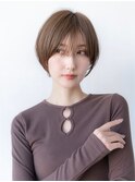 似合わせカットでイメチェン☆大人かわいいフルバングショート