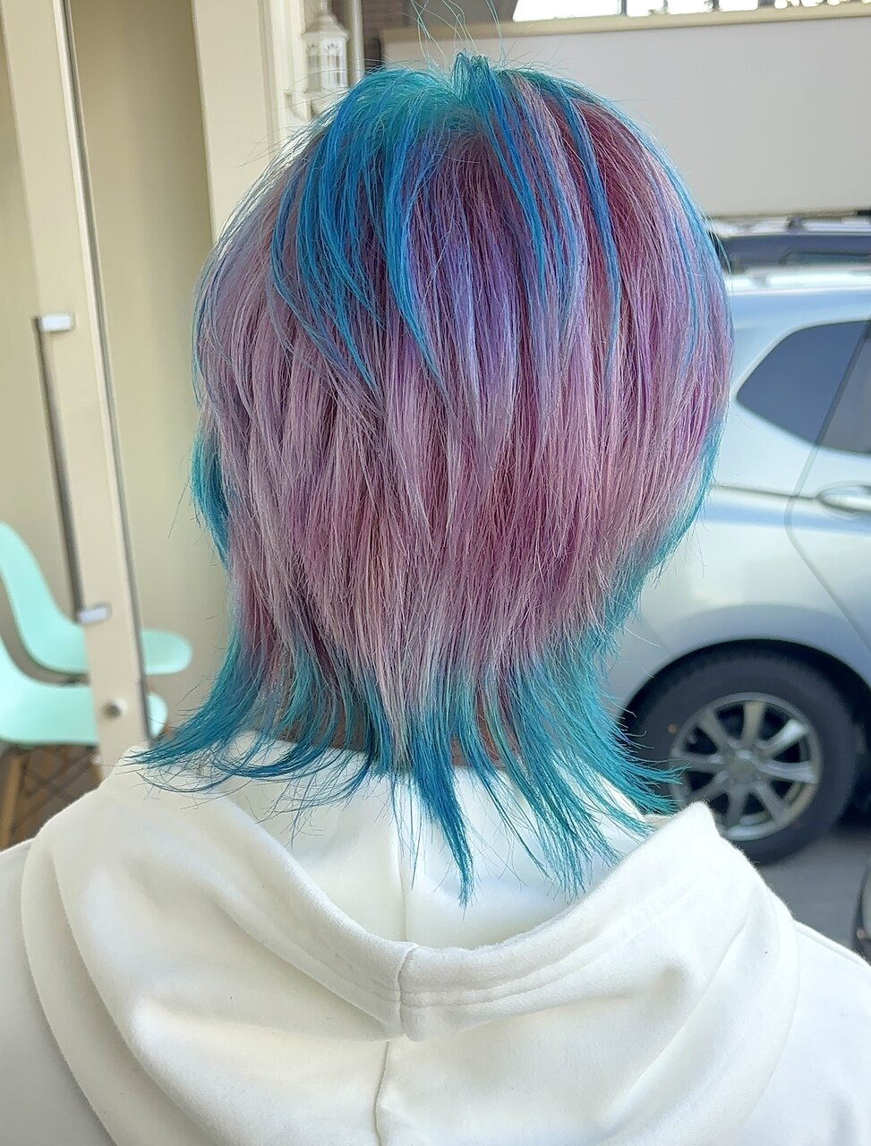 さくらピンクターコイズブルー【広島派手髪】【広島ハイトーン