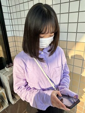 クレール グラン 富塚(ｃｌａｉｒ，ｅ gran) シースルーバング/ミディアム/ストレートヘア/ナチュラル