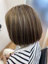 インパークス 町屋店(hair stage INPARKS)&nbsp;ぱつっとボブ／細めハイライト