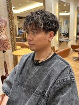 スペインカール メンズパーマ メンズマッシュ メンズヘア 銀座