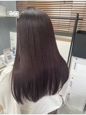 ボルドーカラー レッドブラウン ロングヘア