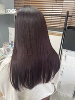 フース(Hus) ボルドーカラー レッドブラウン ロングヘア