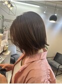 お洒落ヘア定番!パツっとレイヤーボブ