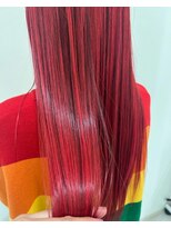 コワフェル ド エクセル 白楽店(la coiffure de excel)&nbsp;ターコイズレッドハイライトカラー