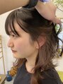 オリ 仙台(Oli) 耳周りにインナーを入れベージュ系のさりげないポイントカラー◎