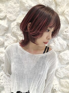 モアナ バイ ヘッドライト うるま店(Moana by HEADLIGHT) Moana【うるま】#ウルフヘア#ハイライトカラー#20代30代40代50代