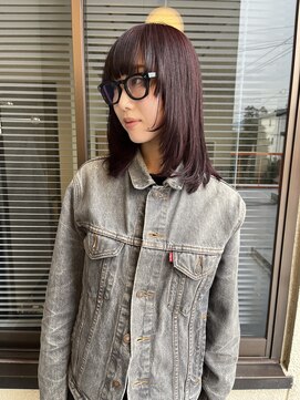 ロールアップスリーブス(ROLL UP SLEEVES) ザックリレイヤー　/　ボルドー