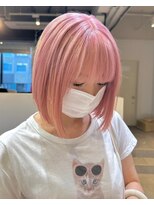 ベレーザ 渋谷神南(Beleza)&nbsp;5217ブリーチ＆ダブルカラー韓国レイヤーボブラベンダーピンク