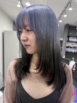 いろあそび 八王子 【ルーツカラー】ブルーシルバー×ブラック