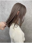 ミルクティーベージュハイトーンカラーダブルカラーレイヤー韓国