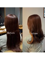 ノエル(NOEL) ポイントブリーチ☆夏感じるオレンジカラー