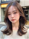 顔まわり/韓国ヘア/ヨシンモリ/くびれ巻き
