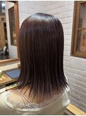 美髪カラー　ラベンダーブラウン