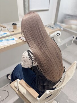 モリオフロムロンドン 大宮店(morio from London) 【坪井】ケアブリーチ ×ミルクティーグレージュ