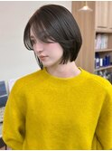 レイヤーボブ オリーブベージュ カラー 韓国 髪質改善 仙台