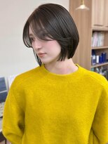 ミリ(mm) レイヤーボブ オリーブベージュ カラー 韓国 髪質改善 仙台