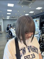 アヴァンス 北花田店(AVANCE) ミルクティーベージュ/ハイトーン/切りっぱなしボブ/堺