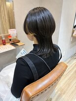 リアン 綱島(Lien) マッシュウルフカット/黒髪/イヤリングカラー/ブリーチ/90