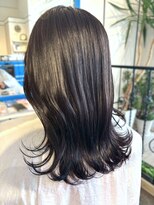 ベルメール ヘアー(Belle mer hair)&nbsp;艶髪カラー 髪質改善 ミディアムレイヤー 外ハネ 20代 30代