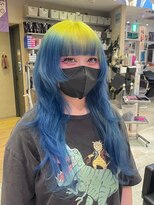 トーキョー オタクヘアー(TOKYO OTAKU HAIR)&nbsp;夜空っぽいルーツカラー/イエロー/ブルー/ルーツカラー