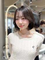 ロンドリメゾン 原宿(Lond re Maison.) ラテグレージュ顔周りレイヤーボブ韓国巻き結べるレイヤーカット
