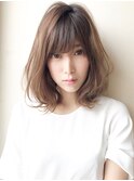 《Agu hair lilou》大人かわいい愛され小顔ミディ 外ハネ