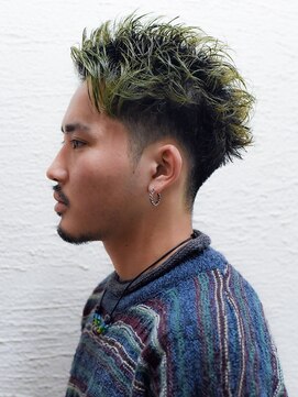 メリケンバーバーショップ コウベ(MERICAN BARBERSHOP KOBE) ショートレイヤーかき上げソフトツーブロックビジネス8