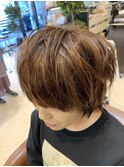 大人女子×マッシュウルフ