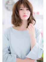 ミック 日暮里店(miq)&nbsp;くせ毛風の束感♪ミルクティーカラーエアリーミディc1