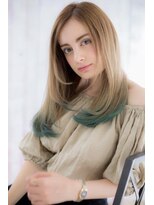 ミック ヘアアンドビューティー 大山店(miq Hair&Beauty) 個性的★攻め系くすみブルーxミルクベージュバイカラーa1