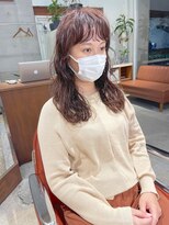 コンビネーション(combination)&nbsp;デジタルパーマ プリカール 前髪パーマ オレンジブラウン