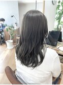 アッシュブラウン/ヘルシーロング/無造作パーマ［日比谷］